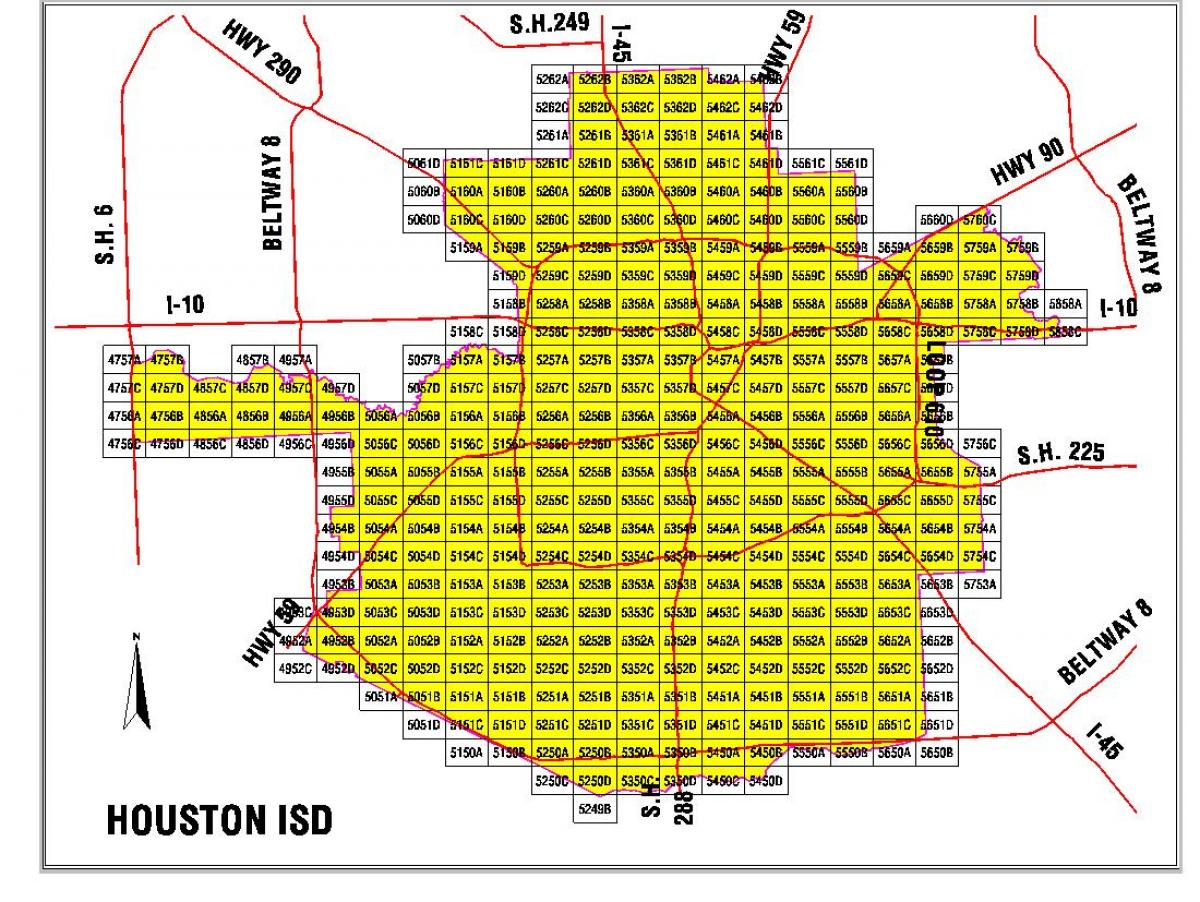 Houston zòn lekòl distrik-kat jeyografik