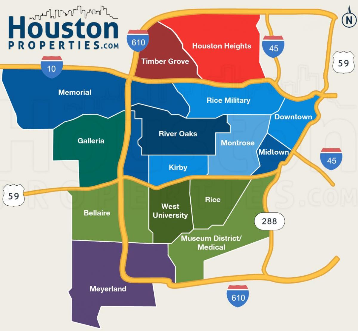 Houston texas sou kat jeyografik